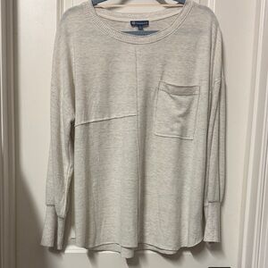 Democracy Cream Sweater with Pocket